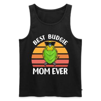 Budgerigar Pets | Birds Bird Gift Idea - Men's Premium Organic Tank Top - black - Front - AI Model Male 178 light (178cm)