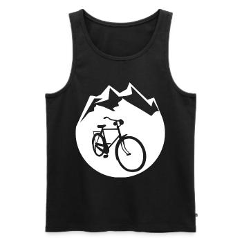 Kreis - Berg - Radfahren - (4) - Männer Premium Bio Tank Top - Schwarz - Vorne - Michal (187cm)