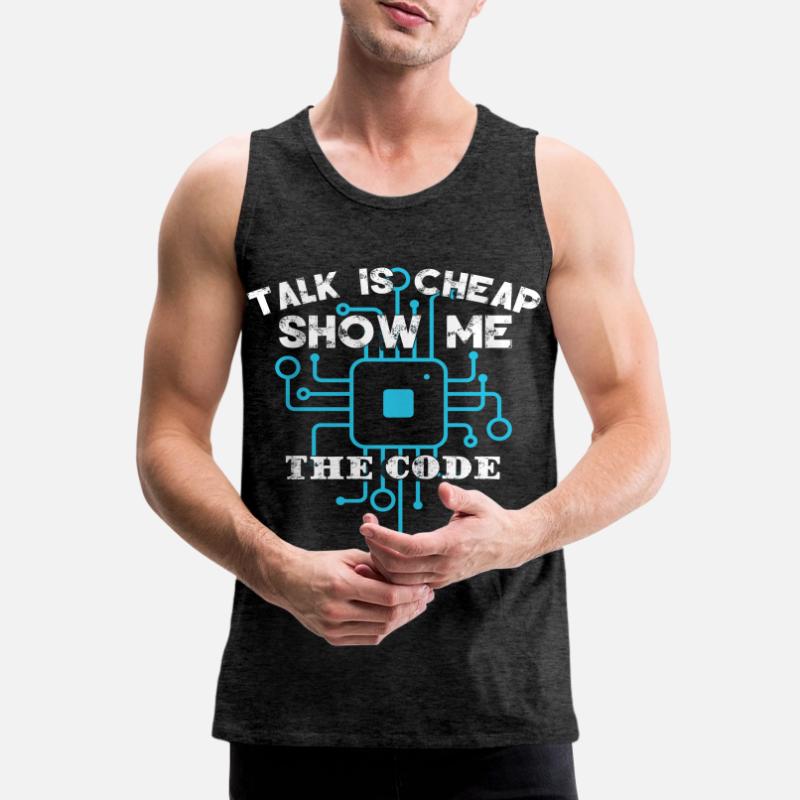 Funny Coder Coding Men's Premium Organic Tank Top