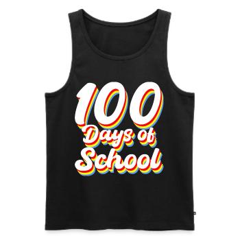 100 jours de cadeau scolaire - Débardeur bio Premium Homme - noir - Devant - Michal (187cm)