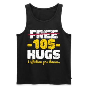 Idée cadeau Hugs sans inflation - Débardeur bio Premium Homme - noir - Devant - Michal (187cm)