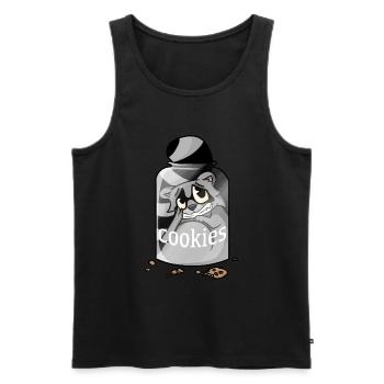 Raton laveur, Sketchlu, Chemise , Mignon, Animaux, Enfants - Débardeur bio Premium Homme - noir - Devant - Michal (187cm)