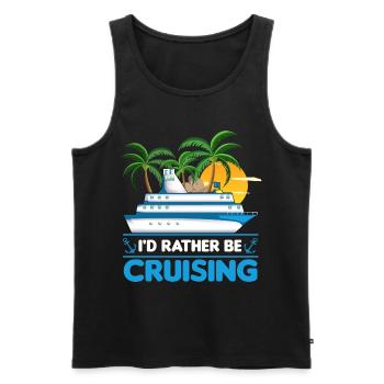 Croisière - Débardeur bio Premium Homme - noir - Devant - Michal (187cm)