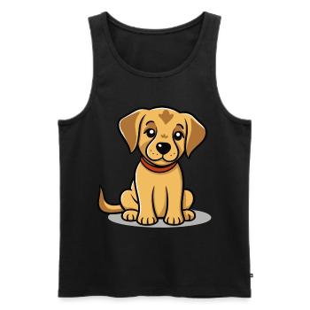 Conception de chien mignon pour les propriétaires de chiens - Débardeur bio Premium Homme - noir - Devant - Michal (187cm)