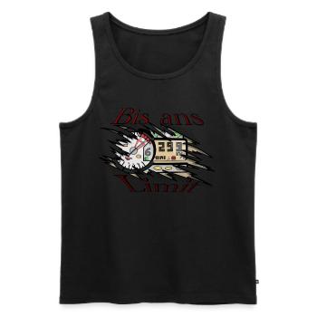 Bis ans limit - Männer Premium Bio Tank Top - Schwarz - Vorne - Michal (187cm)