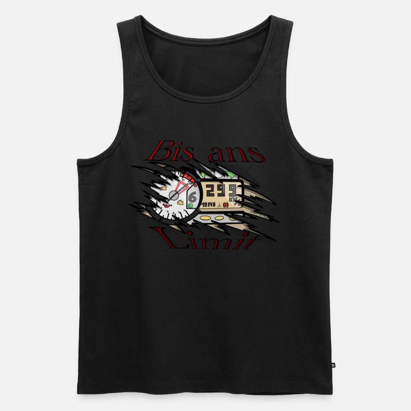 Bis ans limit - Männer Premium Bio Tank Top - Schwarz