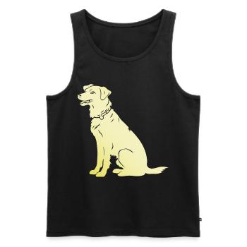 Border Collie Hund Silhouette - Männer Premium Bio Tank Top - Schwarz - Vorne - Michal (187cm)