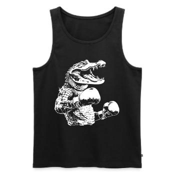 Alligator Boxen Kämpfer MMA - Männer Premium Bio Tank Top - Schwarz - Vorne - Michal (187cm)