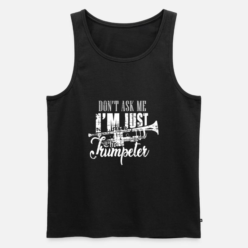 Trompete Trompeter - Männer Premium Bio Tank Top - Schwarz