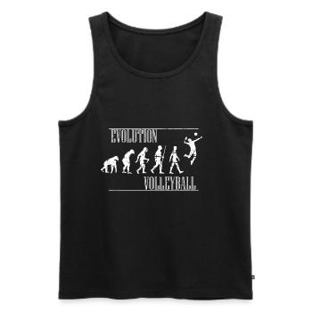 Volleyball Evolution - Men's Premium Organic Tank Top - black - Front - AI Model Male 178 light (178cm)