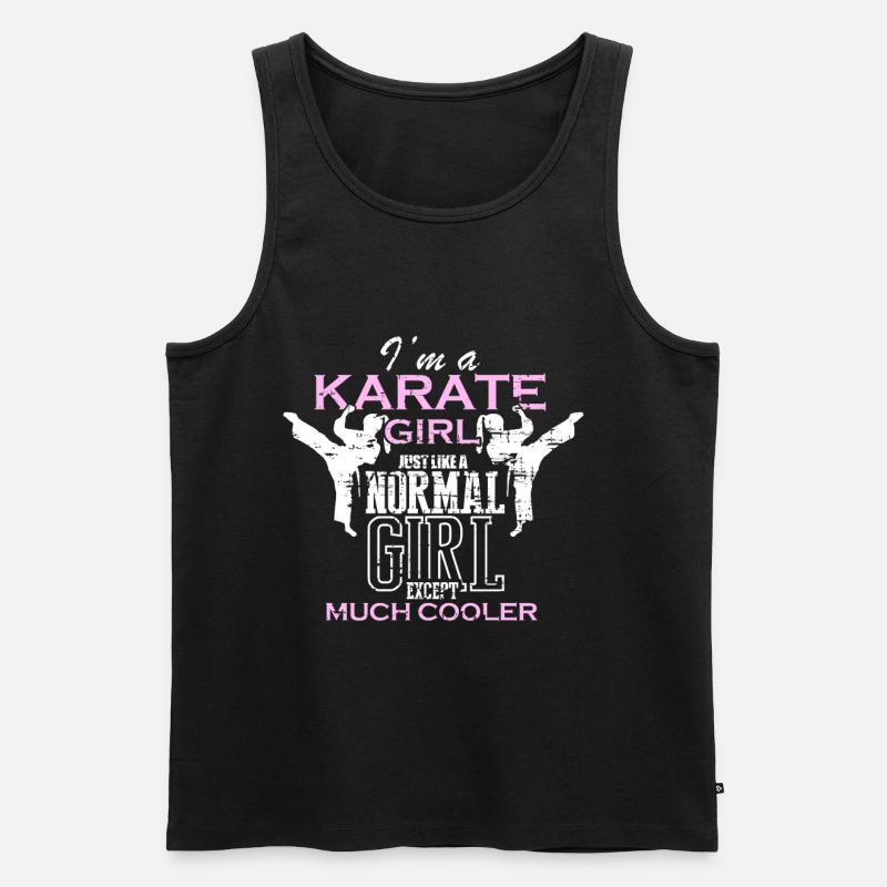 Karate - Männer Premium Bio Tank Top - Schwarz