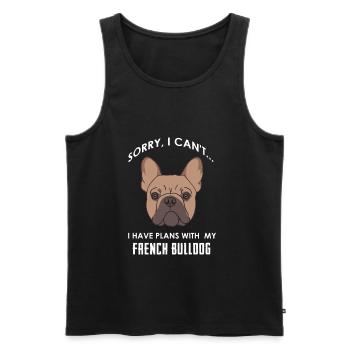 sweet french bulldog gift - Men's Premium Organic Tank Top - black - Front - Michal (187cm)