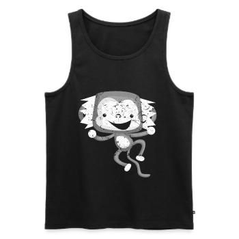 sweet fancy capuchin monkey gift - Men's Premium Organic Tank Top - black - Front - AI Model Male 178 light (178cm)
