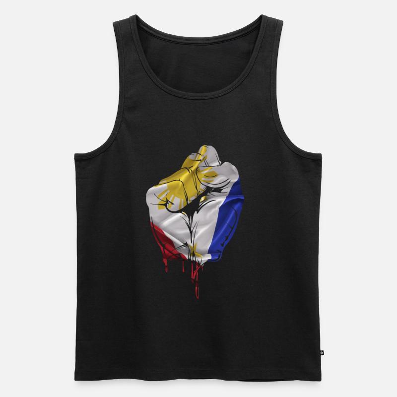 Philippinisches Land Faust Geschenk - Männer Premium Bio Tank Top - Schwarz