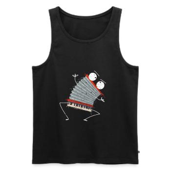 Cool Piano Akkordeon Skizze Kunstinstrument Gesche - Männer Premium Bio Tank Top - Schwarz - Vorne - AI Model Male 178 light (178cm)