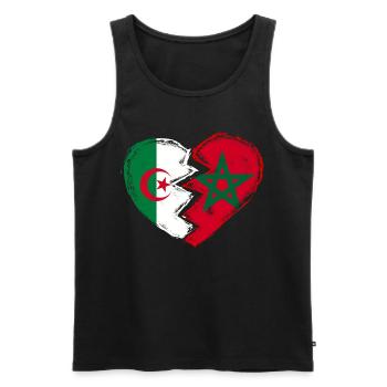 Marokko Algerien - Männer Premium Bio Tank Top - Schwarz - Vorne - AI Model Male 178 light (178cm)