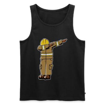 Youth Fire Brigade Volunteer Fire Brigade Association Fire - Men's Premium Organic Tank Top - black - Front - AI Model Male 178 light (178cm)