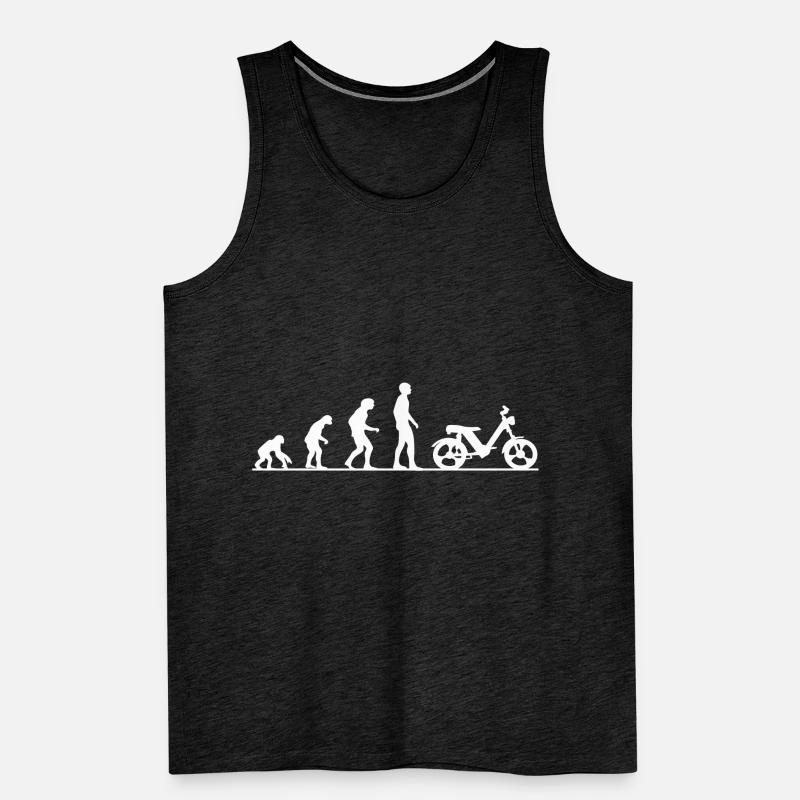 Evolution monkey human two-stroke driver moped Töffli Men's Premium Organic Tank Top