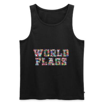 Flags of countries National Heritage Patriotic Pr - Men's Premium Organic Tank Top - black - Front - AI Model Male 178 light (178cm)