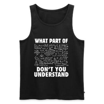 Math equations of which you can get the forms - Men's Premium Organic Tank Top - black - Front - AI Model Male 178 light (178cm)