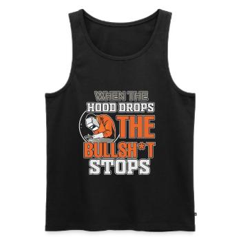 Funny Schweißer Wenn die Haube fällt der Bullshit - Männer Premium Bio Tank Top - Schwarz - Vorne - AI Model Male 178 light (178cm)