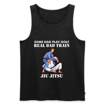 Jiujitsu Dad Some Dad Play Golf Real Dad trai - Men's Premium Organic Tank Top - black - Front - Michal (187cm)