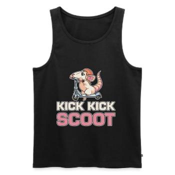 Kick Kick Scoot Scooter Tricks Stunts Riding Young - Männer Premium Bio Tank Top - Schwarz - Vorne - AI Model Male 178 light (178cm)