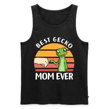 Gecko Reptile Lovers | Geckos Animals Gifts - Men's Premium Organic Tank Top - black - Front - Michal (187cm)