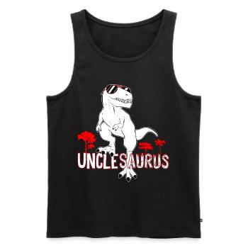 Unclesaurus T rex Onkel Saurus Dinosaurier Männer - Männer Premium Bio Tank Top - Schwarz - Vorne - AI Model Male 178 light (178cm)