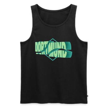 Dortmund Allemagne Ville 3D Font Skyline - Débardeur bio Premium Homme - noir - Devant - AI Model Male 178 light (178cm)