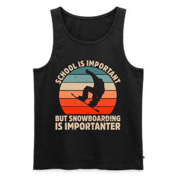Snowboarding gift idea for snowboarders Snowboar - Men's Premium Organic Tank Top - black - Front - Michal (187cm)
