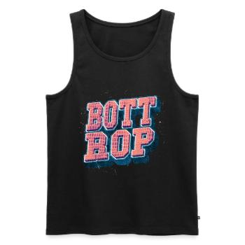 Bottrop Germany City Font Vintage Retro - Men's Premium Organic Tank Top - black - Front - AI Model Male 178 light (178cm)