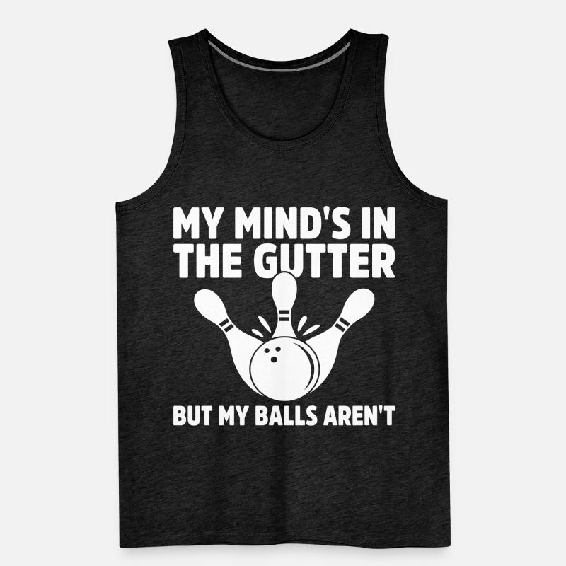 Bowling Bowler Gutter Strike Replacement Needles Men's Premium Organic Tank Top
