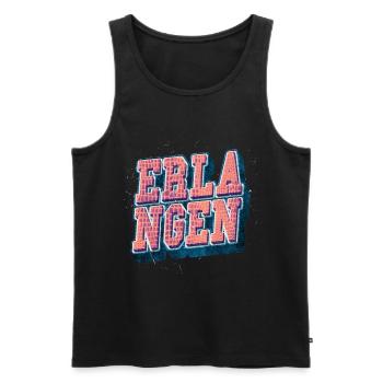 Erlangen Allemagne City Font Vintage Retro - Débardeur bio Premium Homme - noir - Devant - Michal (187cm)