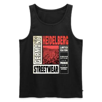 Heidelberg Deutschland Stadt Skyline Heimat Liebe - Männer Premium Bio Tank Top - Schwarz - Vorne - Michal (187cm)
