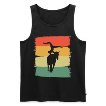 Vaulting Riding Rider Vaulter Acrobat - Men's Premium Organic Tank Top - black - Front - Michal (187cm)