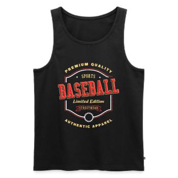 Baseball Sports Font Vintage Retro Home Run - Men's Premium Organic Tank Top - black - Front - AI Model Male 178 light (178cm)