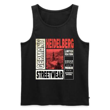 Heidelberg Deutschland Stadt Skyline Heimat Liebe - Männer Premium Bio Tank Top - Schwarz - Vorne - Michal (187cm)