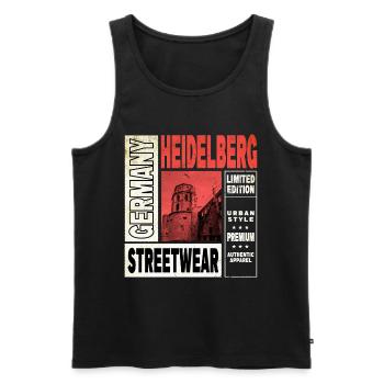 Heidelberg Deutschland Stadt Skyline Heimat Liebe - Männer Premium Bio Tank Top - Schwarz - Vorne - Michal (187cm)
