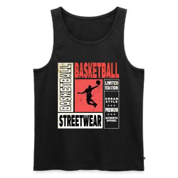Basketteur Basketteur Dunking Sport Player - Débardeur bio Premium Homme - noir - Devant - Michal (187cm)