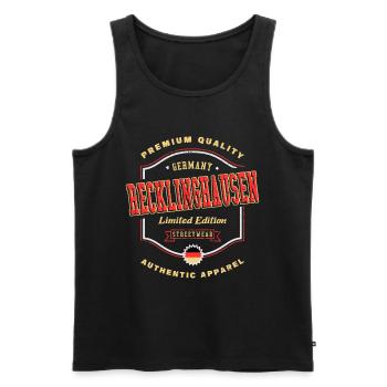 Recklinghausen Germany City Vintage Retro - Men's Premium Organic Tank Top - black - Front - Michal (187cm)