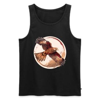 Red kite bird of prey - Men's Premium Organic Tank Top - black - Front - AI Model Male 178 light (178cm)