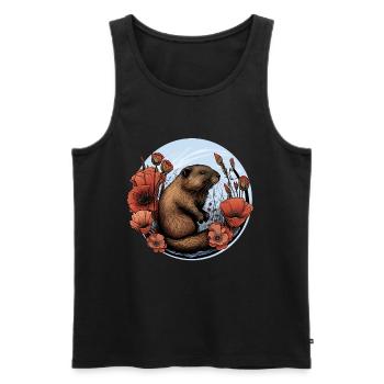 Beaver beaver protection - Men's Premium Organic Tank Top - black - Front - Michal (187cm)