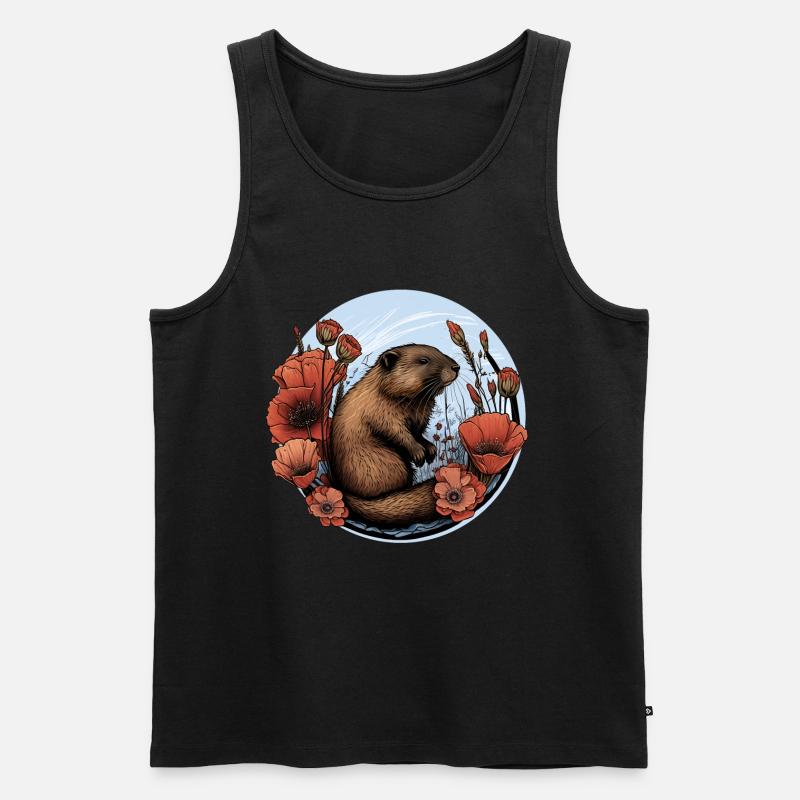 Biber Biberschutz - Männer Premium Bio Tank Top - Schwarz