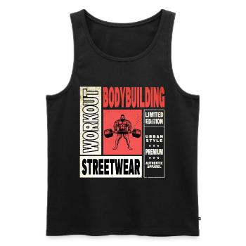 Bodybuilding Bodybuilder Gewichtheben Kraftsport - Männer Premium Bio Tank Top - Schwarz - Vorne - Michal (187cm)