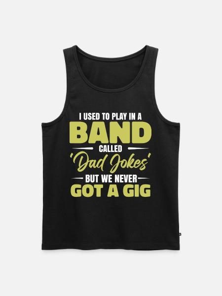 Fathers Day Pun Lover - Men's Premium Organic Tank Top - black