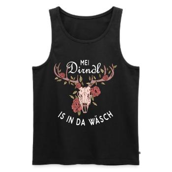 Dirndl Wäsch Oktober Hirschgeantler - Débardeur bio Premium Homme - noir - Devant - Michal (187cm)