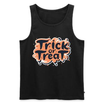 Halloween Trick ou Treat - Débardeur bio Premium Homme - noir - Devant - Michal (187cm)