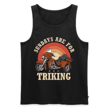 Trike Motorrad | Trikes Triker Motorräder Geschenk - Männer Premium Bio Tank Top - Schwarz - Vorne - Michal (187cm)