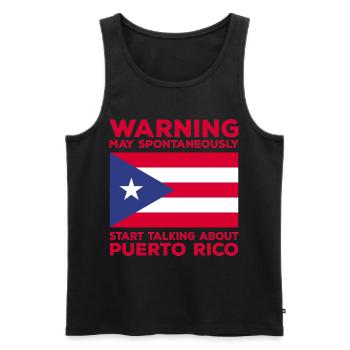 Puerto Rico | Puerto Ricaner Flagge Geschenkideen - Männer Premium Bio Tank Top - Schwarz - Vorne - Michal (187cm)